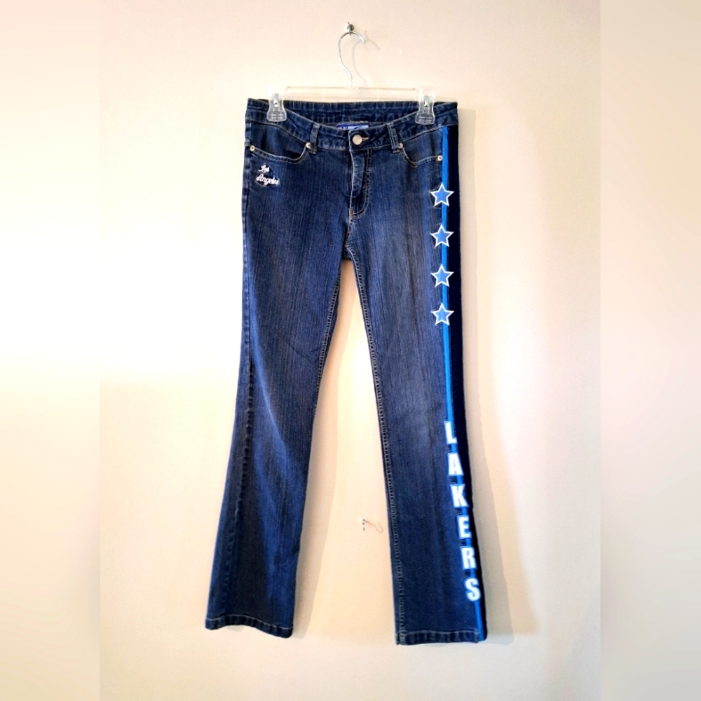 Los Angeles Lakers Y2K era Jeans Mid Rise Small Flare